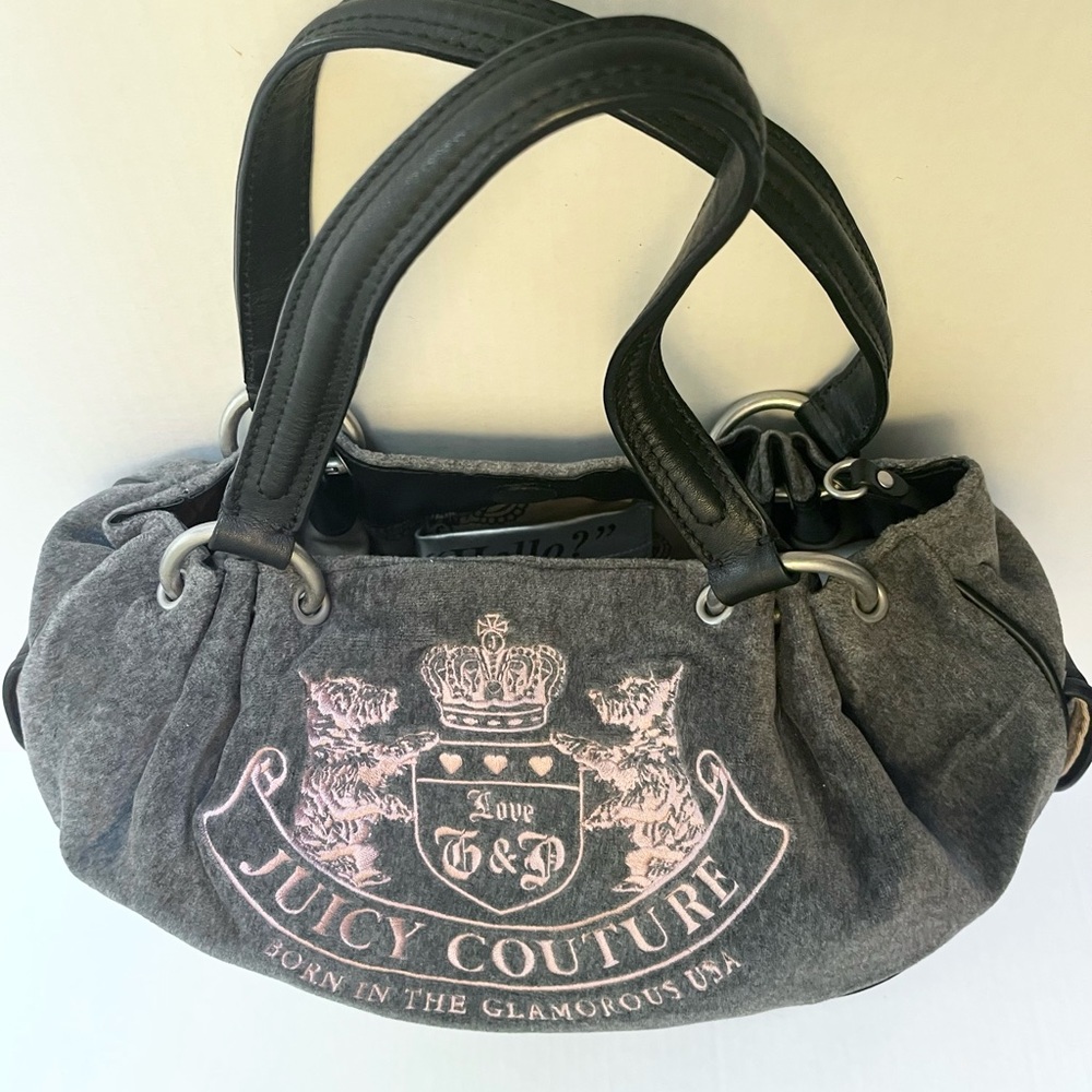 Juicy Couture grey and pink handbag